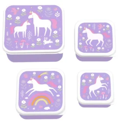 Lunchboxen>A Little Lovely Company Charlie Lunch & Snack Box unicorn dreams
