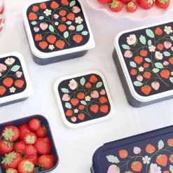 Lunchboxen>A Little Lovely Company Charlie Lunch & Snack Box strawberries