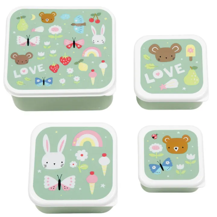 Lunchboxen>A Little Lovely Company Charlie Lunch & Snack Box joy