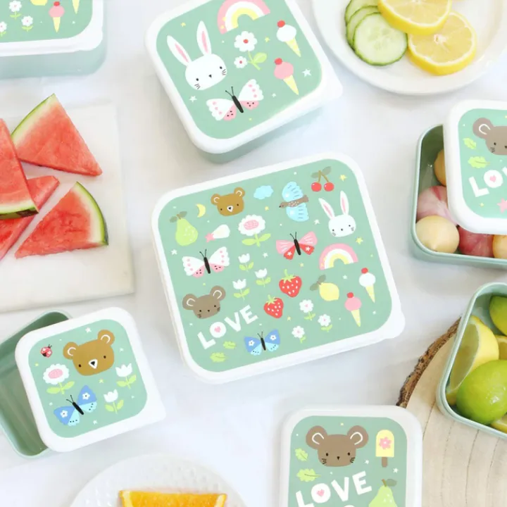Lunchboxen>A Little Lovely Company Charlie Lunch & Snack Box joy