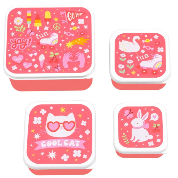 Lunchboxen>A Little Lovely Company Charlie Lunch & Snack Box fun
