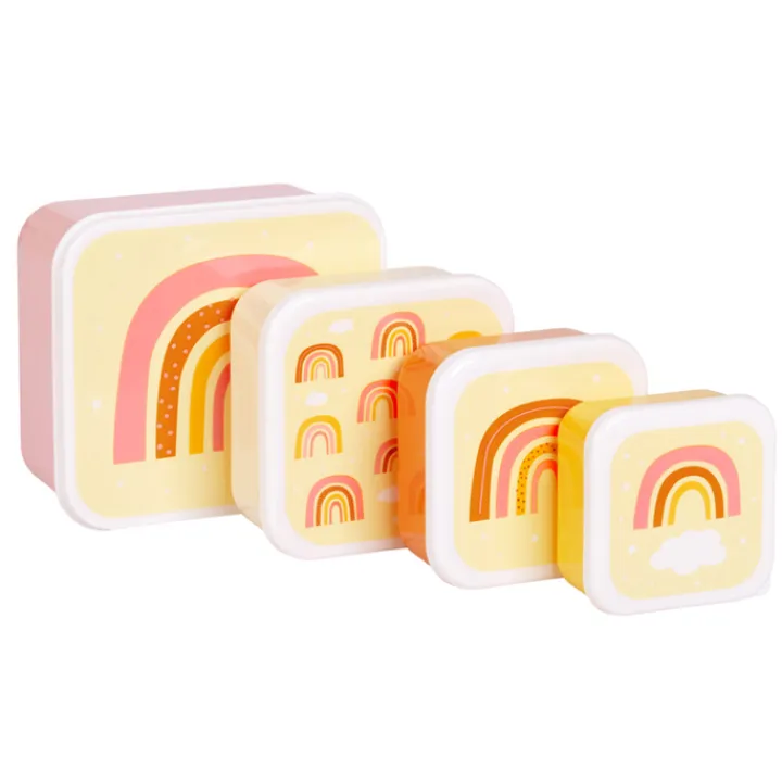 Lunchboxen>A Little Lovely Company Charlie Lunch & Snack Box rainbows