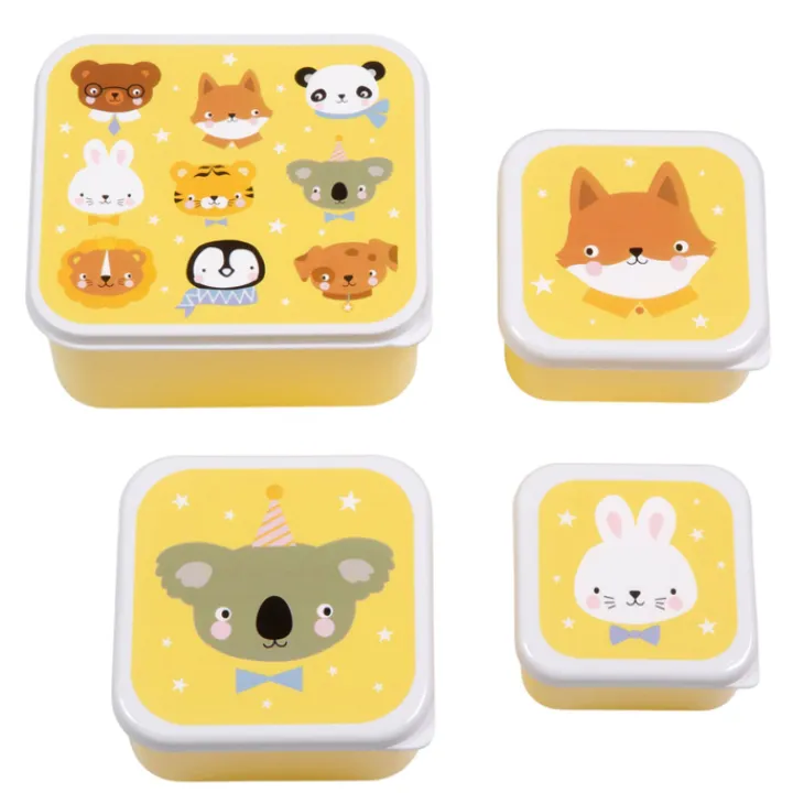 Lunchboxen>A Little Lovely Company Charlie Lunch & Snack Box animal friends
