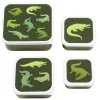 Lunchboxen>A Little Lovely Company Charlie Lunch & Snack Box crocodiles