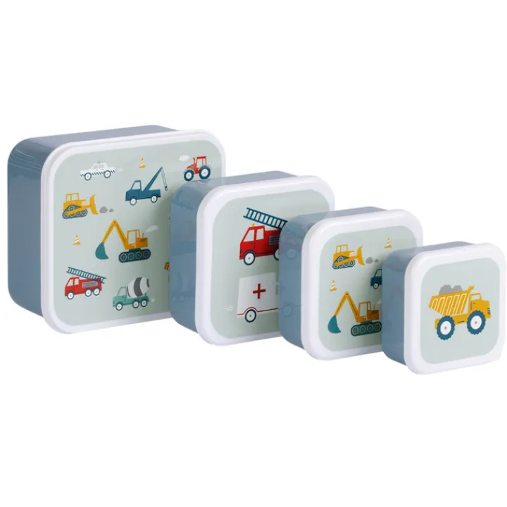 Lunchboxen>A Little Lovely Company Charlie Lunch & Snack Box vehicles