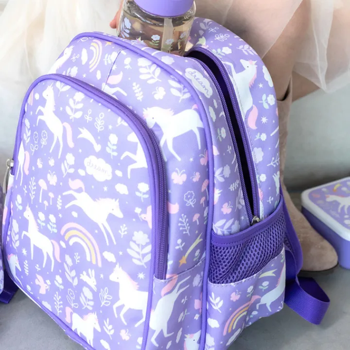 Peuter Rugzakken|Kinderrugzakken>A Little Lovely Company Noa Backpack unicorn dreams