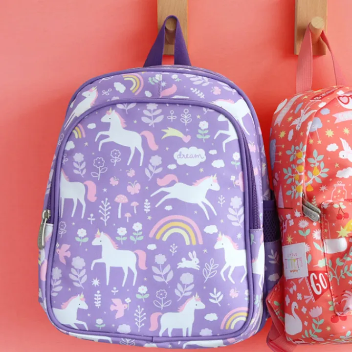 Peuter Rugzakken|Kinderrugzakken>A Little Lovely Company Noa Backpack unicorn dreams