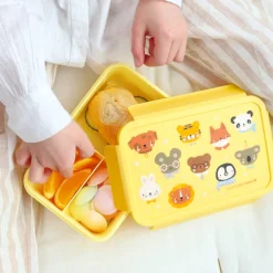 Lunchboxen>A Little Lovely Company Robin Bento Lunchbox animal friends
