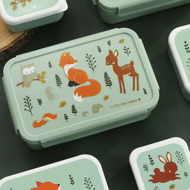 Lunchboxen>A Little Lovely Company Robin Bento Lunchbox forest friends