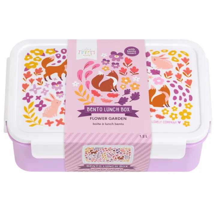 Lunchboxen>A Little Lovely Company Robin Bento Lunchbox flower garden