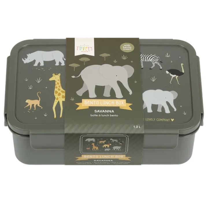 Lunchboxen>A Little Lovely Company Robin Bento Lunchbox savanna