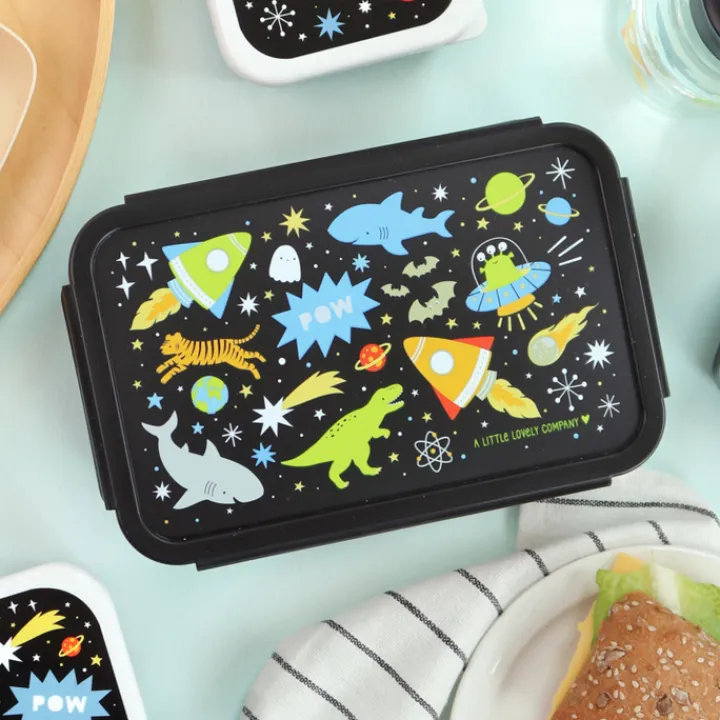 Lunchboxen>A Little Lovely Company Robin Bento Lunchbox galaxy