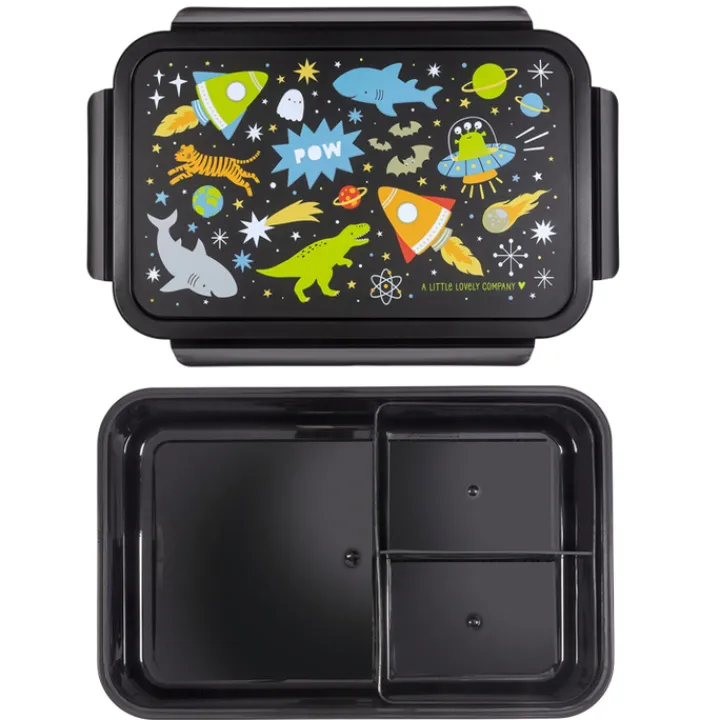 Lunchboxen>A Little Lovely Company Robin Bento Lunchbox galaxy
