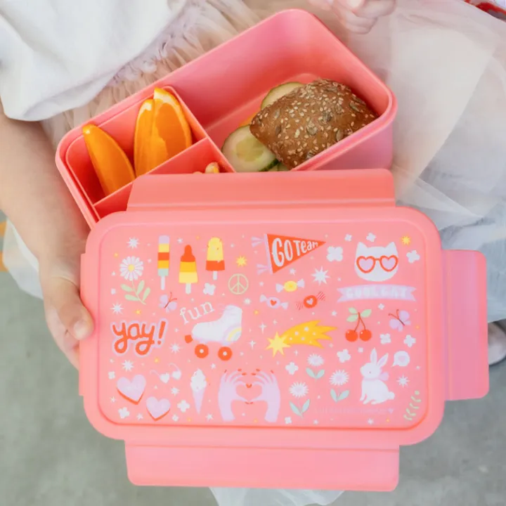 Lunchboxen>A Little Lovely Company Robin Bento Lunchbox fun