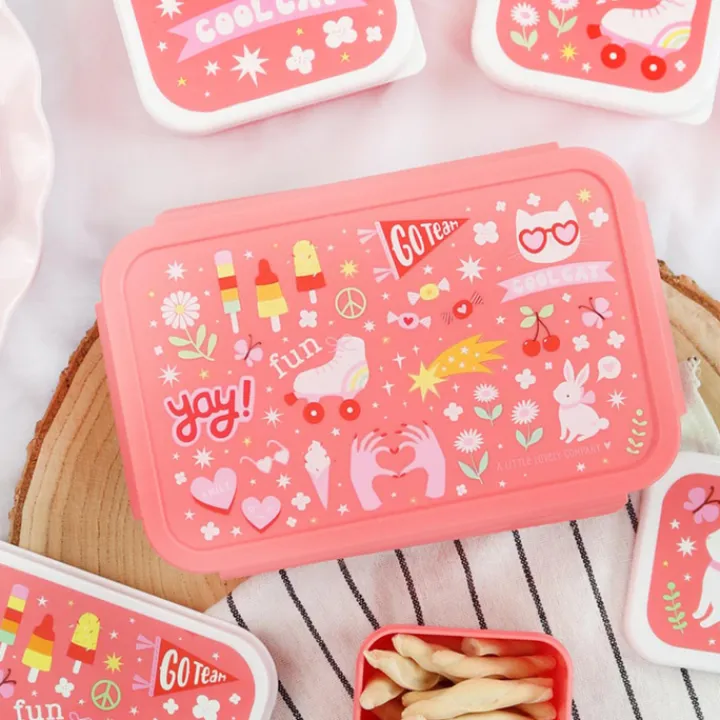 Lunchboxen>A Little Lovely Company Robin Bento Lunchbox fun