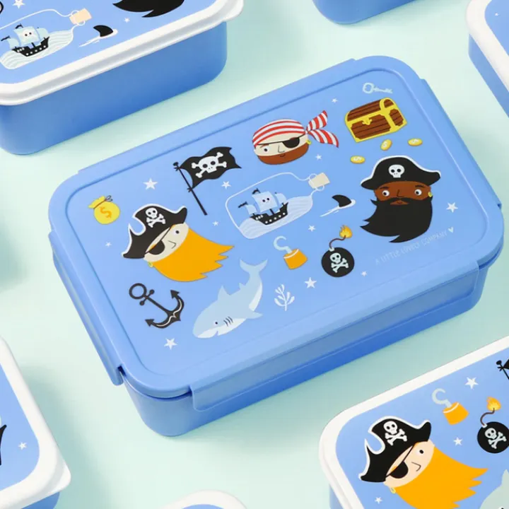 Lunchboxen>A Little Lovely Company Robin Bento Lunchbox pirates