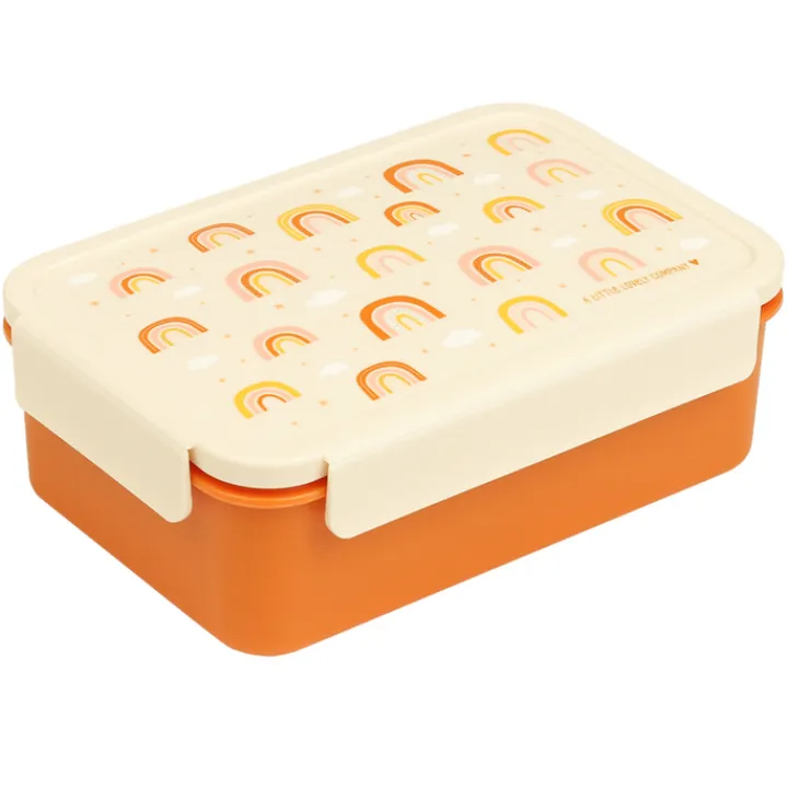 Lunchboxen>A Little Lovely Company Robin Bento Lunchbox rainbows
