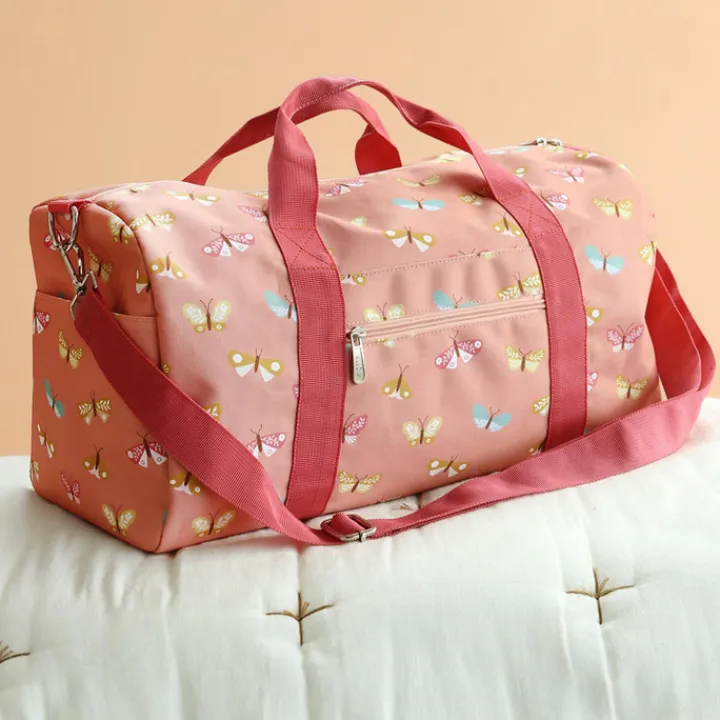 Kleine Reistassen|Handbagage Reistassen>A Little Lovely Company Sam Weekendbag butterflies