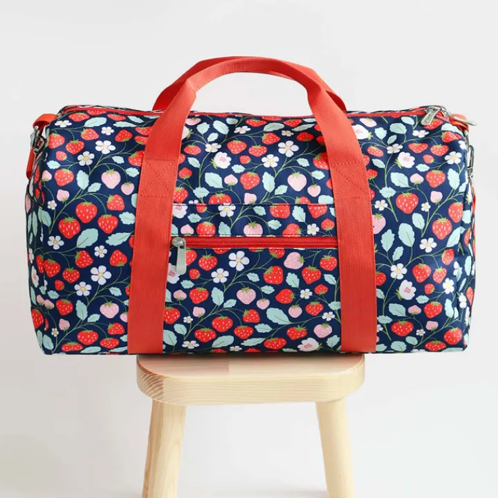 Kleine Reistassen|Handbagage Reistassen>A Little Lovely Company Sam Weekendbag strawberries