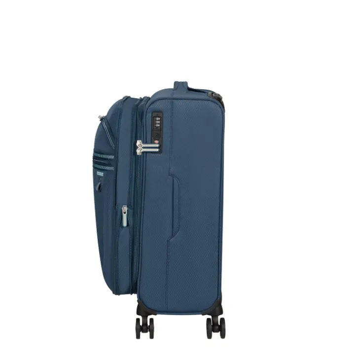 Transavia Trolleys|Handbagage Trolleys>American Tourister Aerospin Spinner S Exp indigo