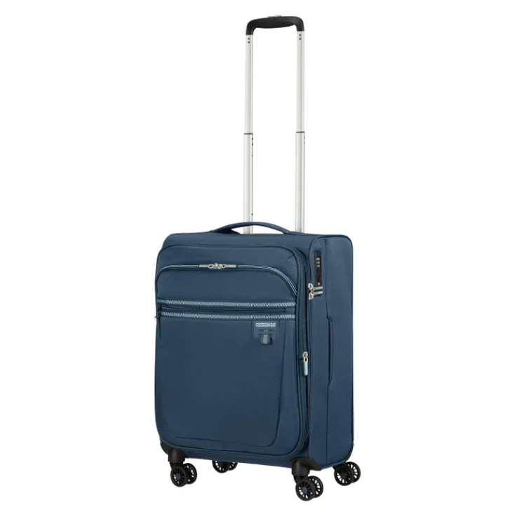 Transavia Trolleys|Handbagage Trolleys>American Tourister Aerospin Spinner S Exp indigo