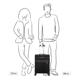 Transavia Trolleys|Handbagage Trolleys>American Tourister Aerospin Spinner S Exp black