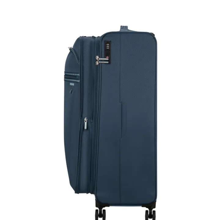 Reistrolleys|Reiskoffers>American Tourister Aerospin Spinner L Exp indigo