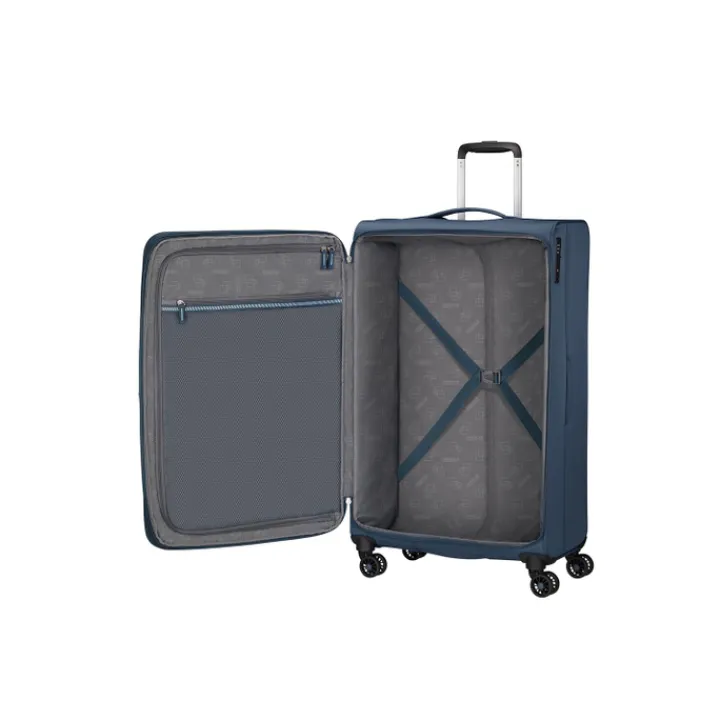 Reistrolleys|Reiskoffers>American Tourister Aerospin Spinner L Exp indigo