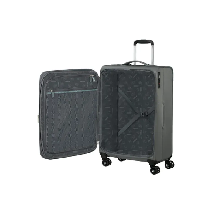 Reistrolleys|Reiskoffers>American Tourister Aerospin Spinner M Exp stone basalt
