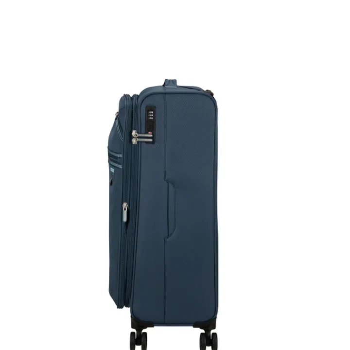 Reistrolleys|Reiskoffers>American Tourister Aerospin Spinner M Exp indigo