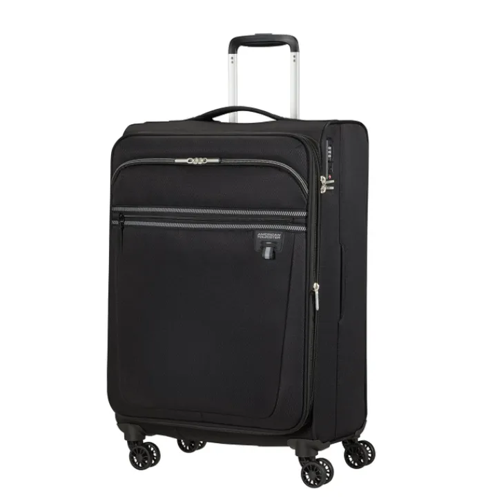 Reistrolleys|Reiskoffers>American Tourister Aerospin Spinner M Exp black