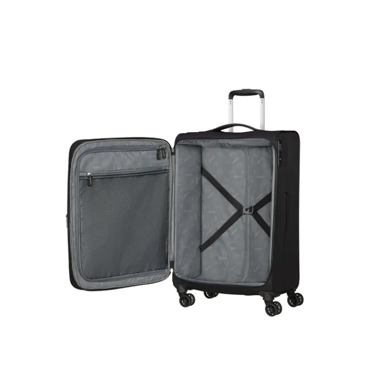 Reistrolleys|Reiskoffers>American Tourister Aerospin Spinner M Exp black