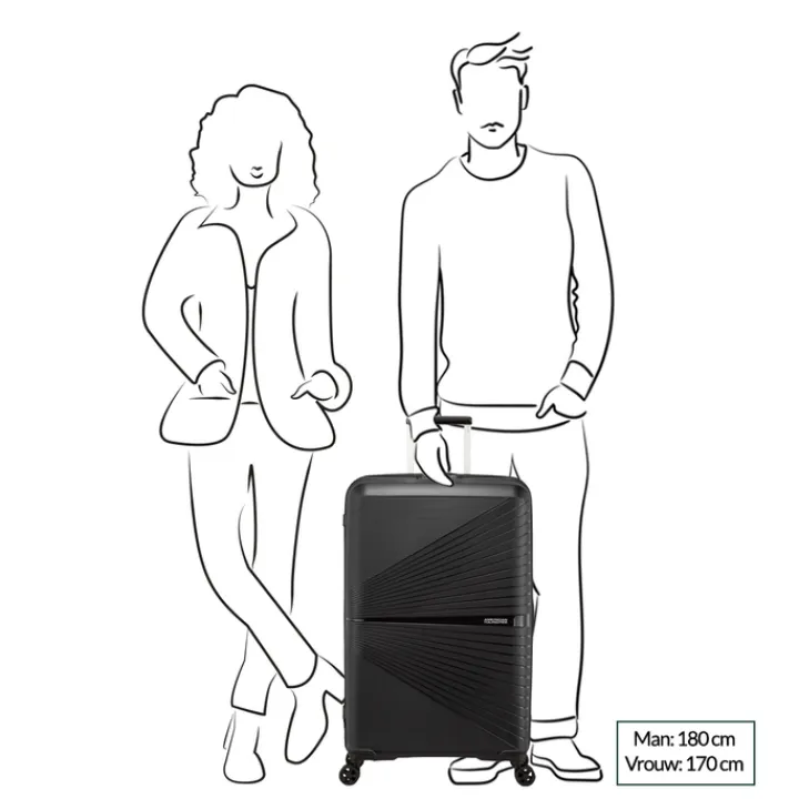 Reistrolleys|Reiskoffers>American Tourister Airconic Spinner 77 onyx black