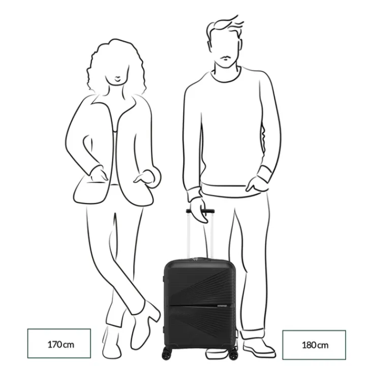 Transavia Trolleys|Ryanair Trolleys>American Tourister Airconic Spinner 55/20 TSA stormy lilac