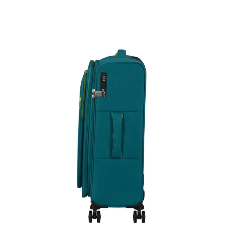 Reistrolleys|Reiskoffers>American Tourister Cloudrider Spinner M Expandable TSA misty teal