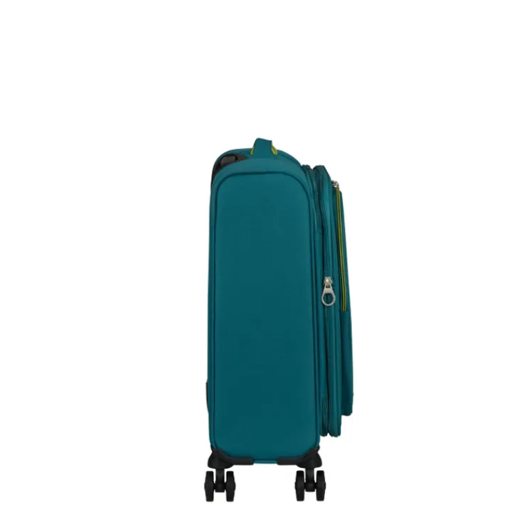 Transavia Trolleys|Handbagage Trolleys>American Tourister Cloudrider Spinner S Expandable TSA misty teal