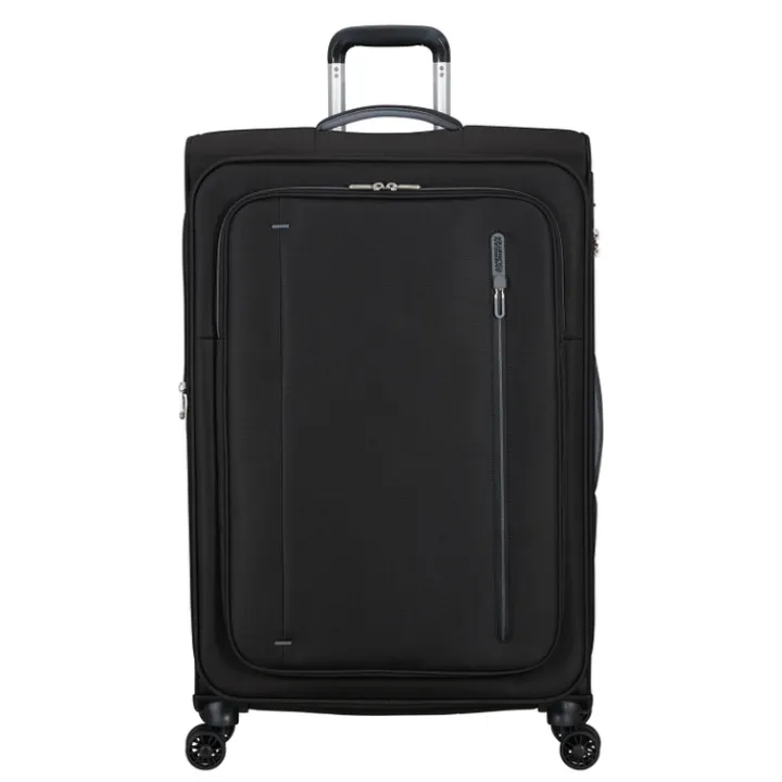Reistrolleys|Reiskoffers>American Tourister Cloudrider Spinner L Expandable TSA jet black