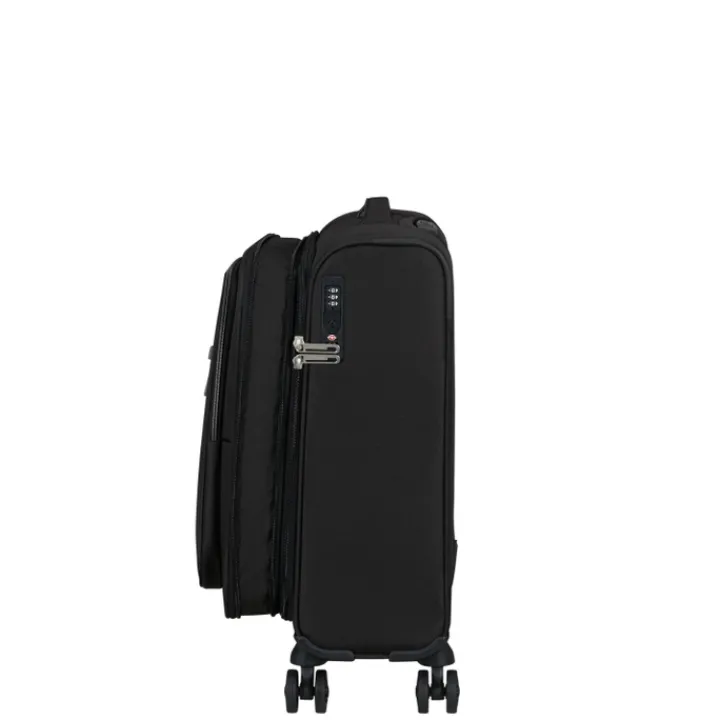 Transavia Trolleys|Handbagage Trolleys>American Tourister Cloudrider Spinner S Expandable TSA jet black
