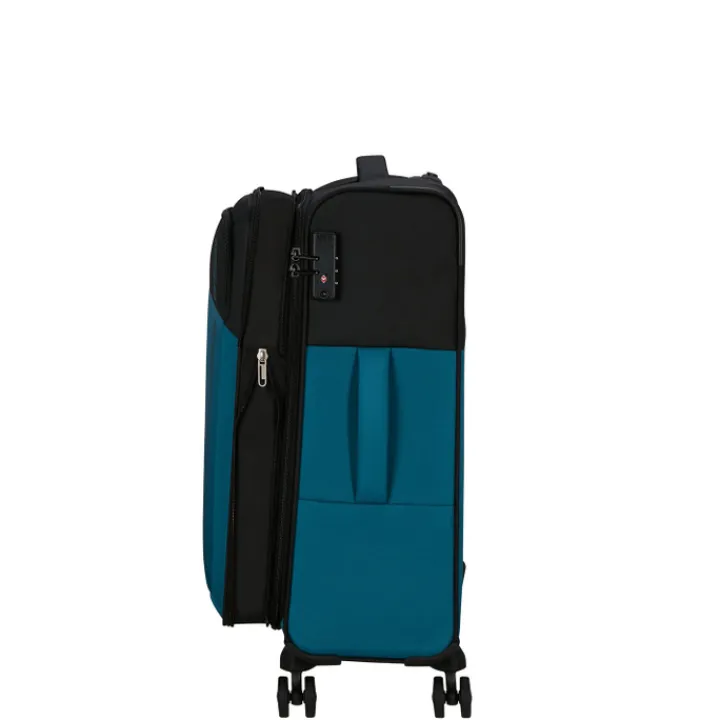 Reistrolleys|Reiskoffers>American Tourister Daring Dash Spinner M EXP black/blue