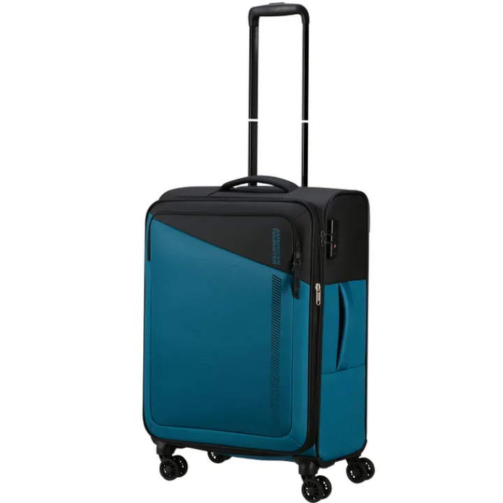 Reistrolleys|Reiskoffers>American Tourister Daring Dash Spinner M EXP black/blue