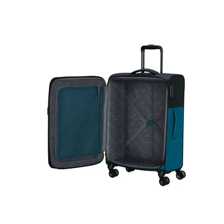 Reistrolleys|Reiskoffers>American Tourister Daring Dash Spinner M EXP black/blue