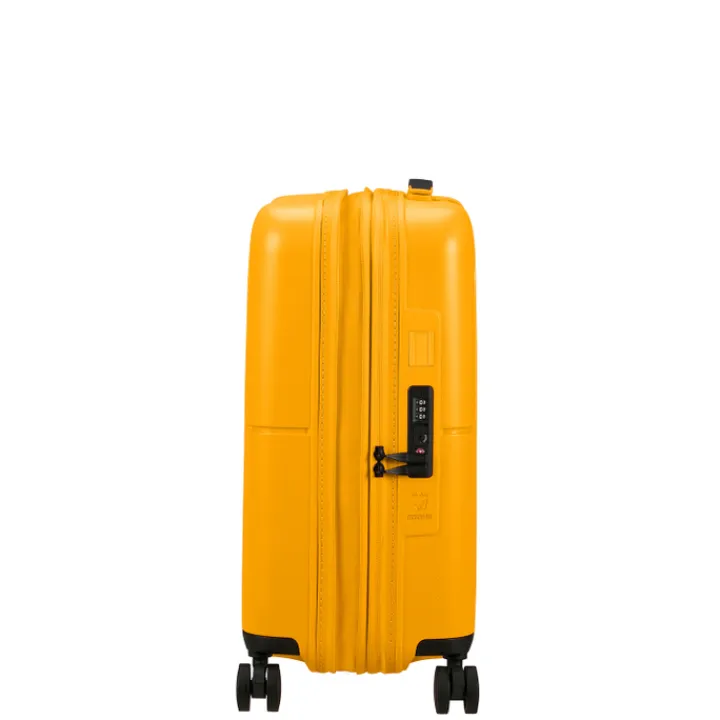 Transavia Trolleys|Ryanair Trolleys>American Tourister Dashpop Spinner 55 Exp golden yellow