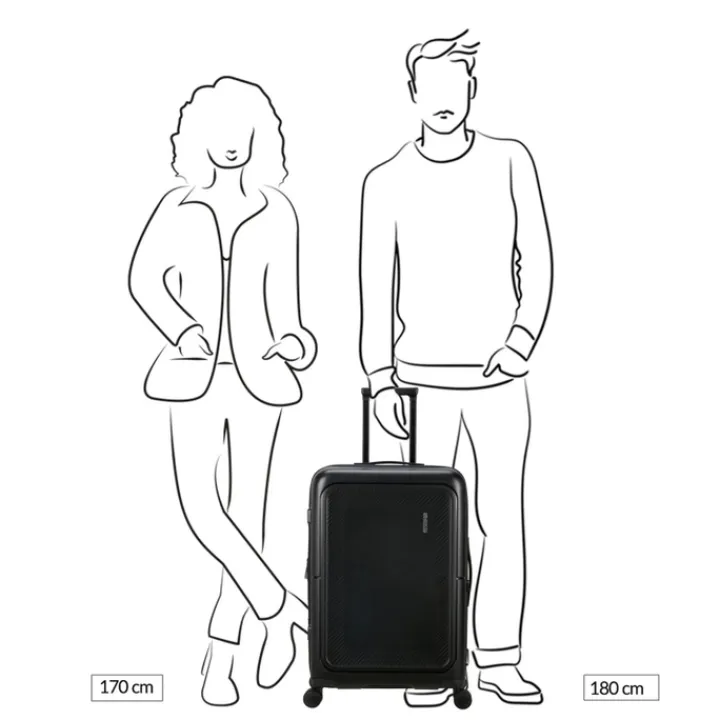 Reistrolleys|Reiskoffers>American Tourister Dashpop Spinner 67/24 Exp TSA iceberg green