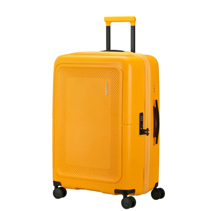 Reistrolleys|Reiskoffers>American Tourister Dashpop Spinner 67 Exp golden yellow