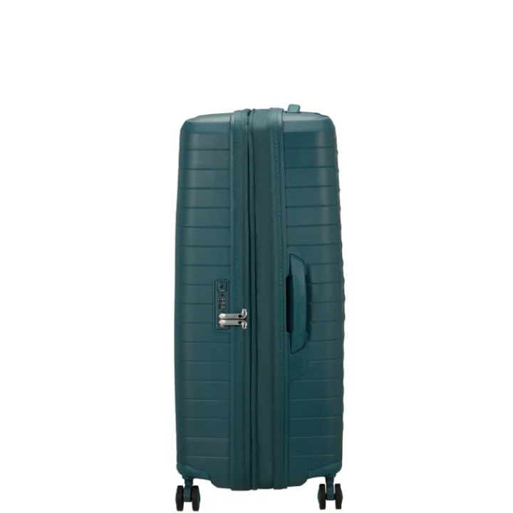 Reistrolleys|Harde Koffers>American Tourister Fastforward Spinner 78/29 TSA Expandable totally teal