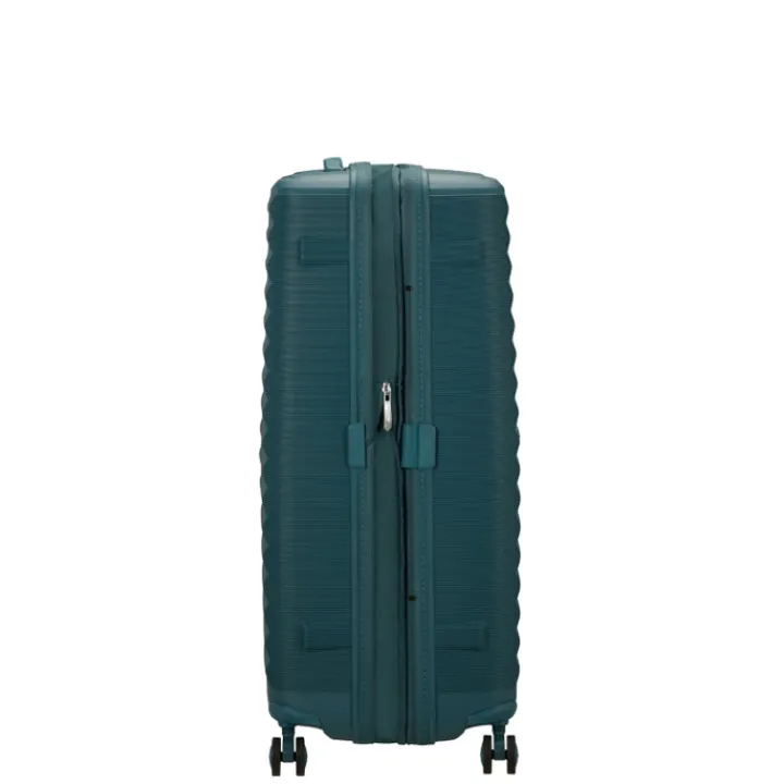 Reistrolleys|Harde Koffers>American Tourister Fastforward Spinner 78/29 TSA Expandable totally teal