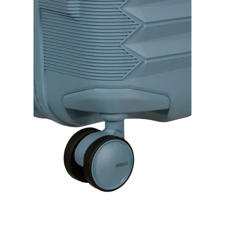 Ryanair Trolleys|Handbagage Trolleys>American Tourister FastForward Spinner 55/20 TSA Exp steel blue