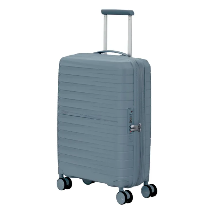 Ryanair Trolleys|Handbagage Trolleys>American Tourister FastForward Spinner 55/20 TSA Exp steel blue