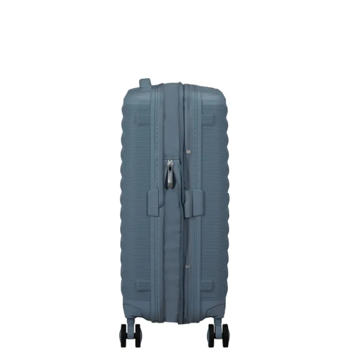 Ryanair Trolleys|Handbagage Trolleys>American Tourister FastForward Spinner 55/20 TSA Exp steel blue