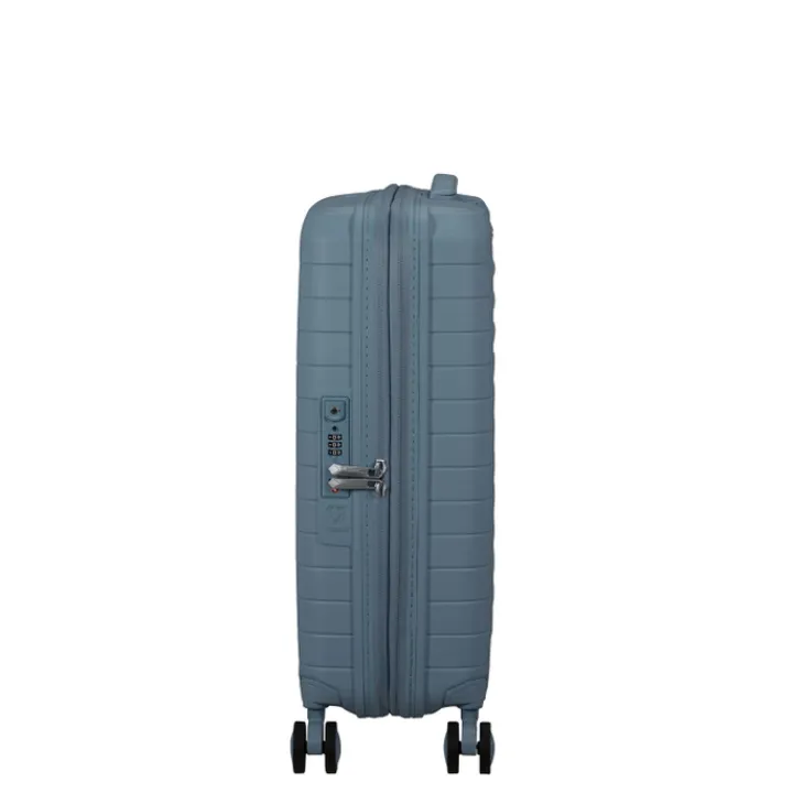 Ryanair Trolleys|Handbagage Trolleys>American Tourister FastForward Spinner 55/20 TSA Exp steel blue